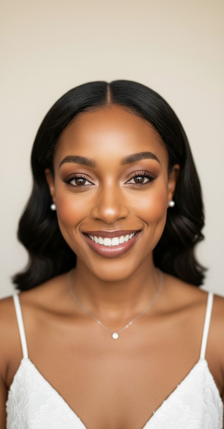 After Beach Wave Wedding Hair